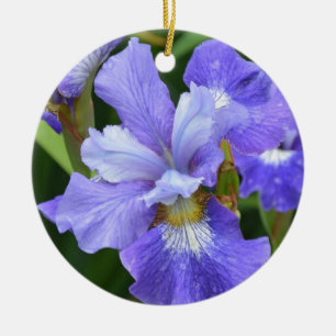 Ornamento De Cerâmica Iris roxa