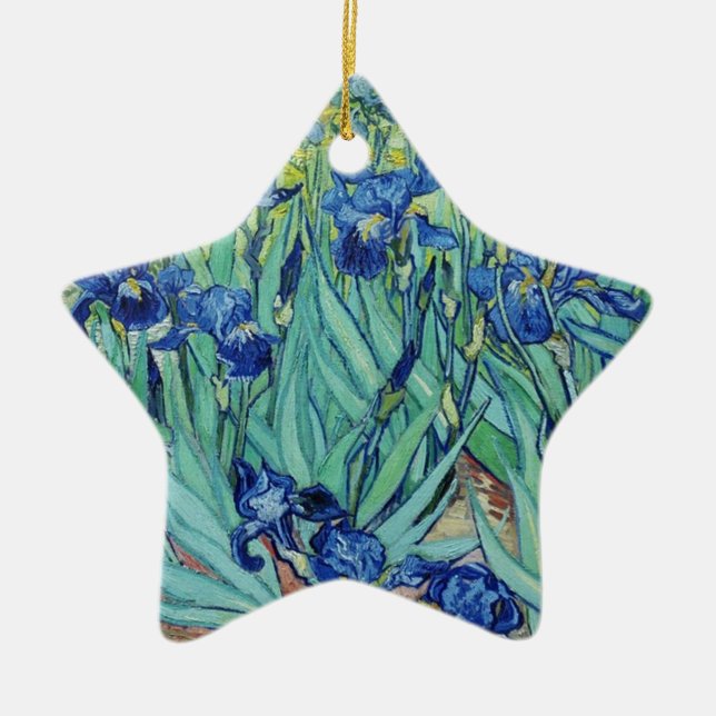 Ornamento De Cerâmica Irises, Vincent van Gogh (Frente)