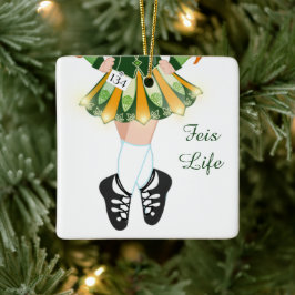 Ornamento De Cerâmica Irish Dance Feis Competição Feis Feis Natal