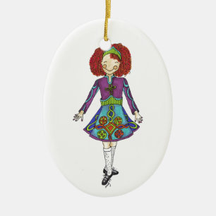 Ornamento De Cerâmica Irish Dancer Ornament Collection: