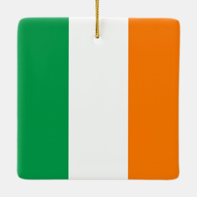 Ornamento De Cerâmica Irish (Irish) Flag (Verso)