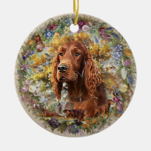 Ornamento De Cerâmica Irish Setter - Ultimate Upland Bird Dog