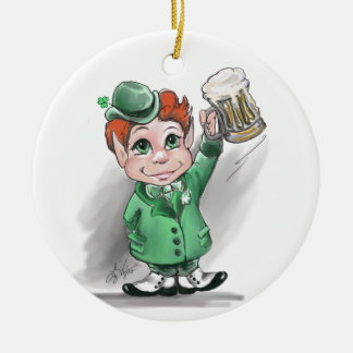 Ornamento De Cerâmica Irlandês Cheers! Arredondar Ornamnet