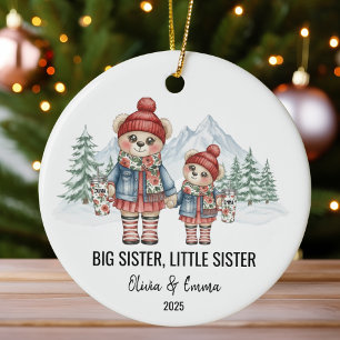 Ornamento De Cerâmica Irmã Mais Velha Irmã Mais Nova Personalizado Irmão