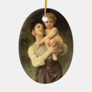 Ornamento De Cerâmica Irmão e Irmã por William Adolphe Bouguereau
