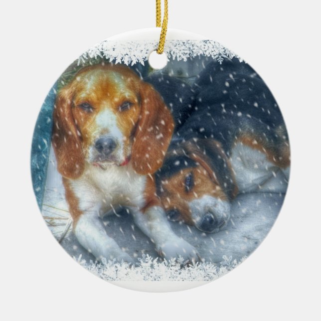 Ornamento De Cerâmica Irmãos de Natal (Frente)