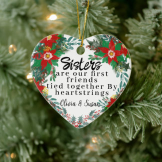 Ornamento De Cerâmica Irmãs de Natal Personalizadas Presentes para Irmã