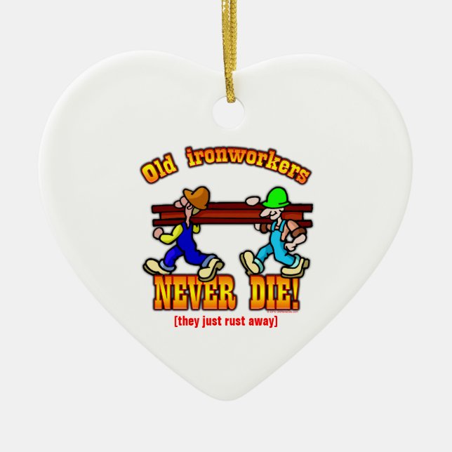 Ornamento De Cerâmica Ironworkers (Frente)