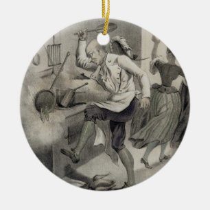 Ornamento De Cerâmica Irrite na cozinha, de uma série de depi dos