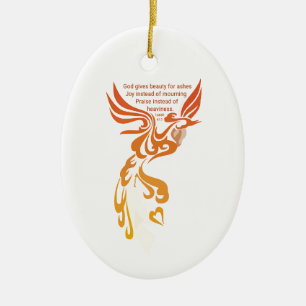 Ornamento De Cerâmica Isaiah 61 Ornament Cerâmico de Phoenix Oval