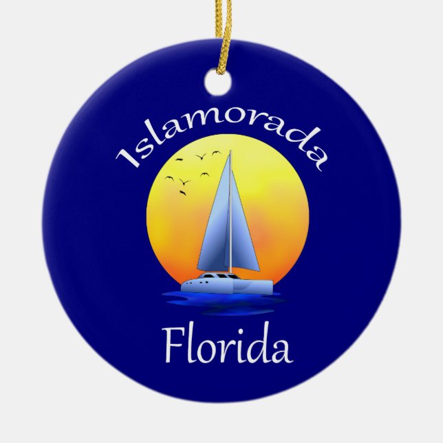Ornamento De Cerâmica Islamorada Florida Keys (Frente)