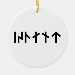 Ornamento De Cerâmica Islândia ᛁᛋᛚᛅᚾᛏ ~ Runas Futhark Mais Novos