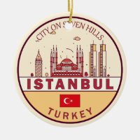 Istambul Turquia Cidade Skyline Emblem