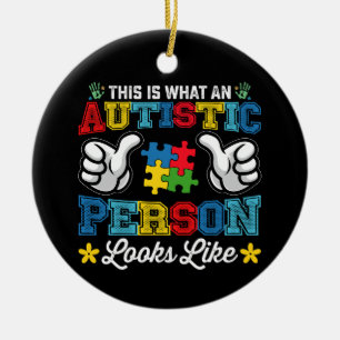 Ornamento De Cerâmica Isto É Como Uma Pessoa Autista Se Parece Autismo