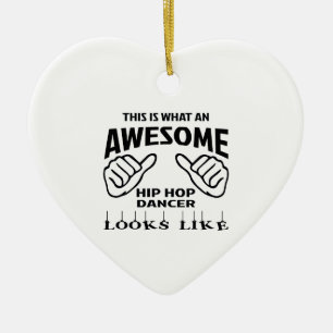 Ornamento De Cerâmica Isto é que dança impressionante de Hip Hop olha