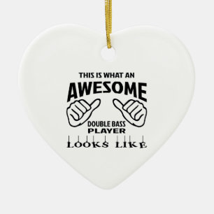 Ornamento De Cerâmica Isto é que jogador de contrabaixo impressionante