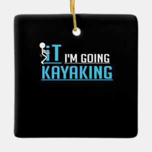 Ornamento De Cerâmica IT I I'm Kayaking