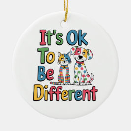 Ornamento De Cerâmica It's ok to be different