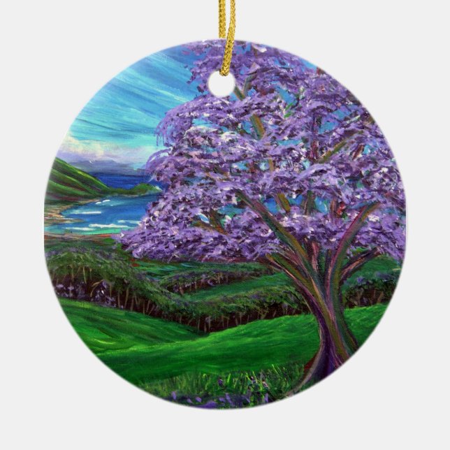 Ornamento De Cerâmica Jacarandá Interiorano (Frente)