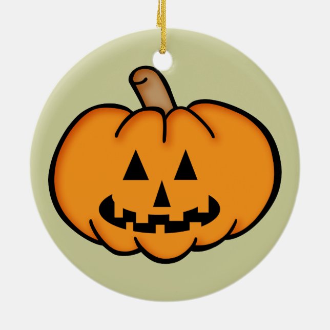 Ornamento De Cerâmica Jack O Lantern (Traseira)
