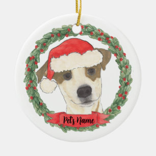 Ornamento De Cerâmica Jack Russell Terrier personalizado