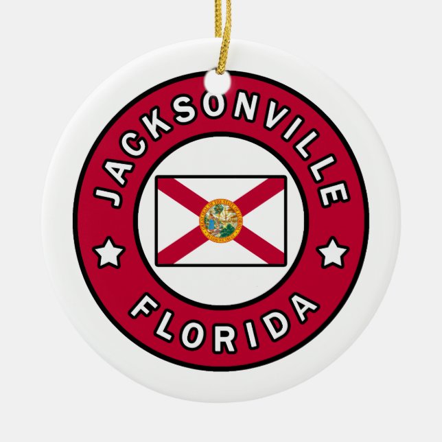 Ornamento De Cerâmica Jacksonville Florida (Frente)