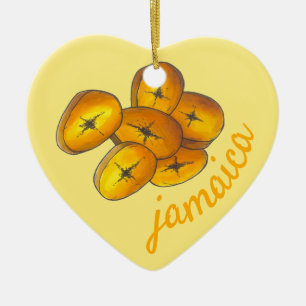 Ornamento De Cerâmica JAMAICA Fried Plantain Comida Cuisine Jamaicano
