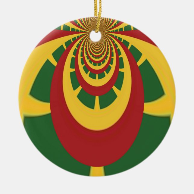 Ornamento De Cerâmica Jamaica Rasta (Frente)