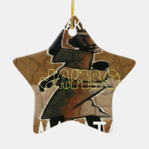 Ornamento De Cerâmica Jambo Habari Hakuna Matata.