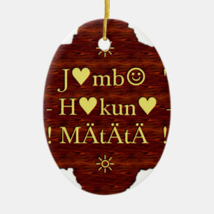 Ornamento De Cerâmica jambo Hakuna Matata day Gifts.png