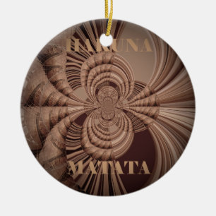 Ornamento De Cerâmica Jambo Hakuna Matata Quênia Giraffe Safari Woven