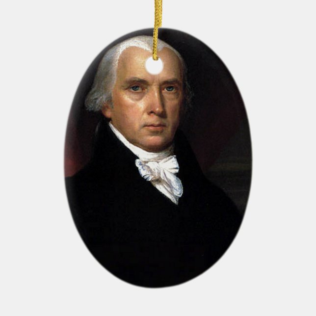Ornamento De Cerâmica James Madison (Frente)