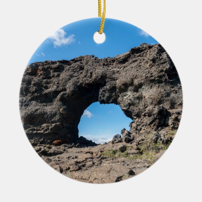 Ornamento De Cerâmica Janela de lava em Dimmuborgir, região de Myvatn -  (Frente)