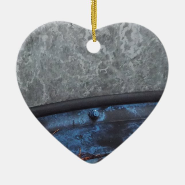 Ornamento De Cerâmica Janela de proteção de caminhão azul (Frente)