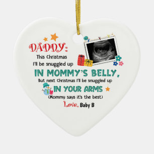 Ornamento De Cerâmica Janestore Personalizado Pai Feliz Bebê de Natal