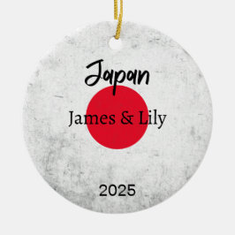 Ornamento De Cerâmica Japão Flag Ornament, Personalizado Japão