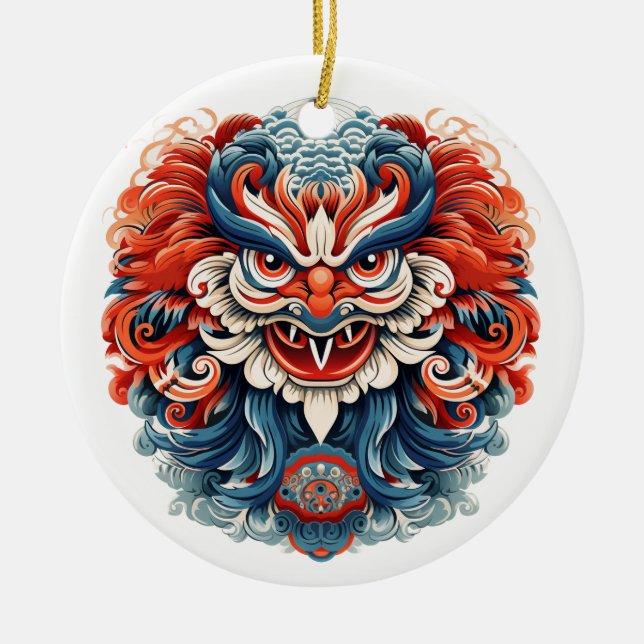 Ornamento De Cerâmica Japonês Tengu (Frente)