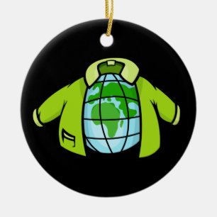 Ornamento De Cerâmica Jaqueta do globo