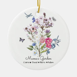 Ornamento De Cerâmica Jardim da mamãe personalizada