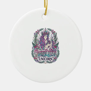 Ornamento De Cerâmica Jardim de Unicórnio Bruxa Unicórnio Roupas Colorid