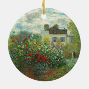 Ornamento De Cerâmica Jardim do Artista Monet em Argenteuil Pintura
