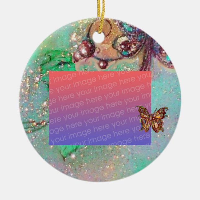 Ornamento De Cerâmica JARDIM DO Modelo Azul de Foto de SOMBRAS PERDIDAS (Frente)