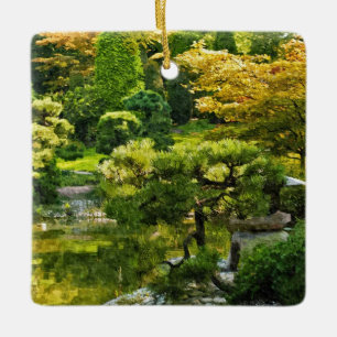 Ornamento De Cerâmica Jardim Japonês Personalizado - Estética Tradiciona