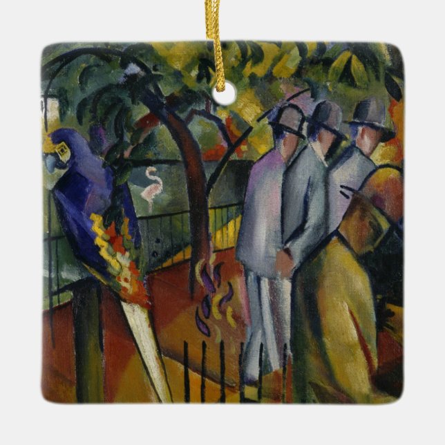 Ornamento De Cerâmica Jardim zoológico de August Macke | mim (Frente)