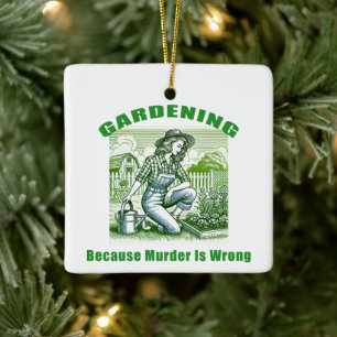 Ornamento De Cerâmica Jardinagem Porque O Assassinato Está Errado