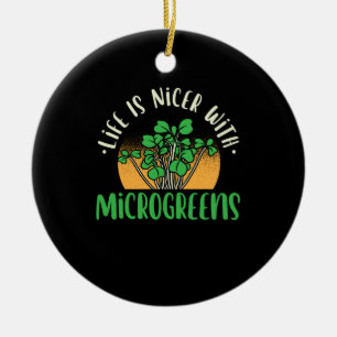 Ornamento De Cerâmica Jardinagem - Vida com Microgreens
