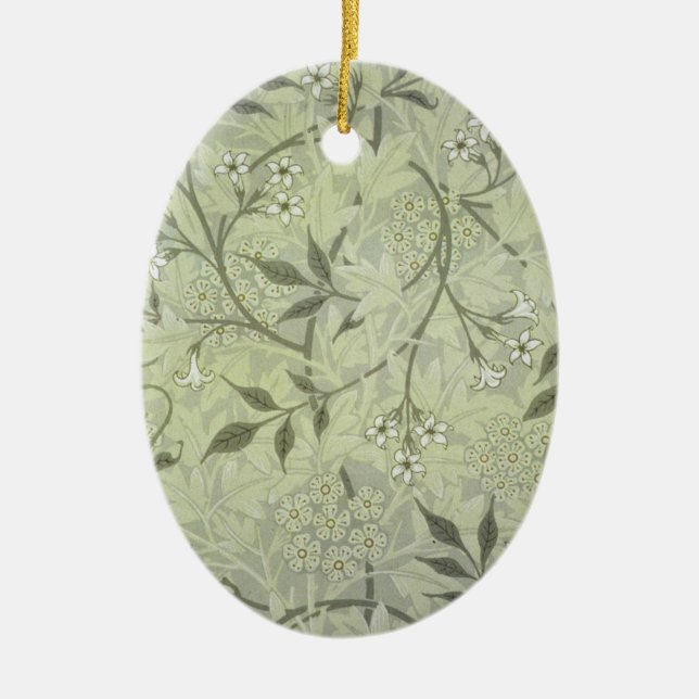 Ornamento De Cerâmica Jasmim Botânico Vintage Antigo William Morris (Frente)