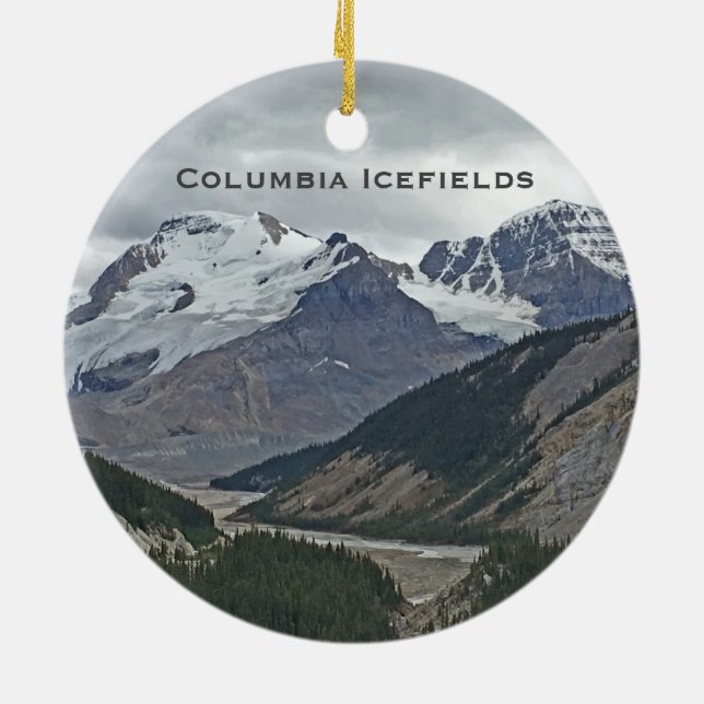 Ornamento De Cerâmica Jasper National Park Glacier Viagem Ornament (Traseira)