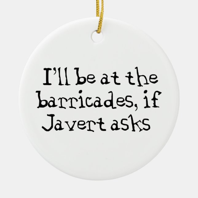 Ornamento De Cerâmica Javert Os Miseráveis (Frente)