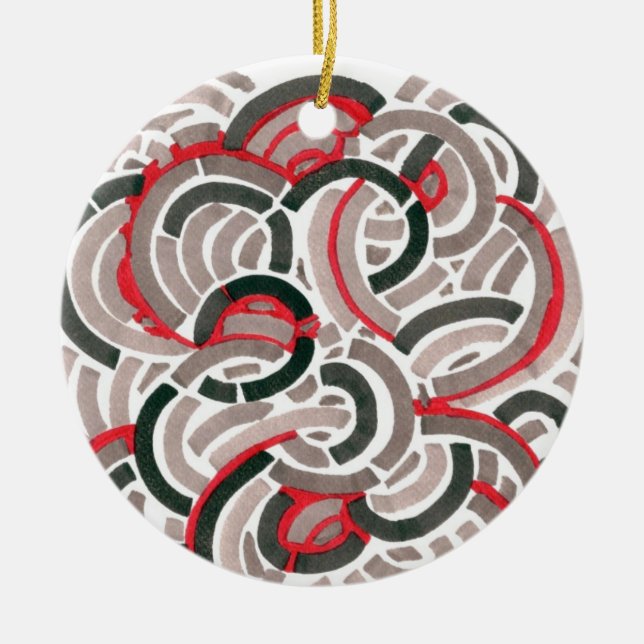 Ornamento De Cerâmica Jazz Coils Holiday Ornament (Frente)